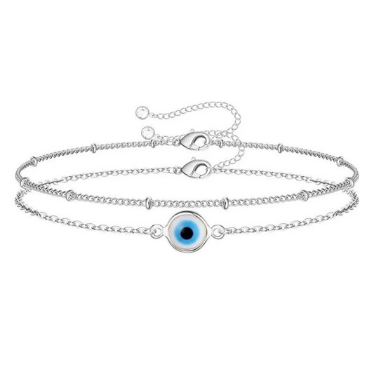 Evil Eye Bracelet: Silver